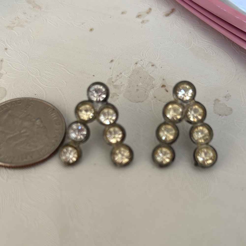 Vintage Silver Rhinestone Accent Pins - Picture 2 of 3